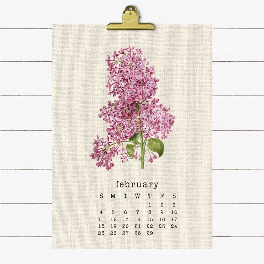 Printable Botanical Calendar 2024 - Live Laugh Rowe