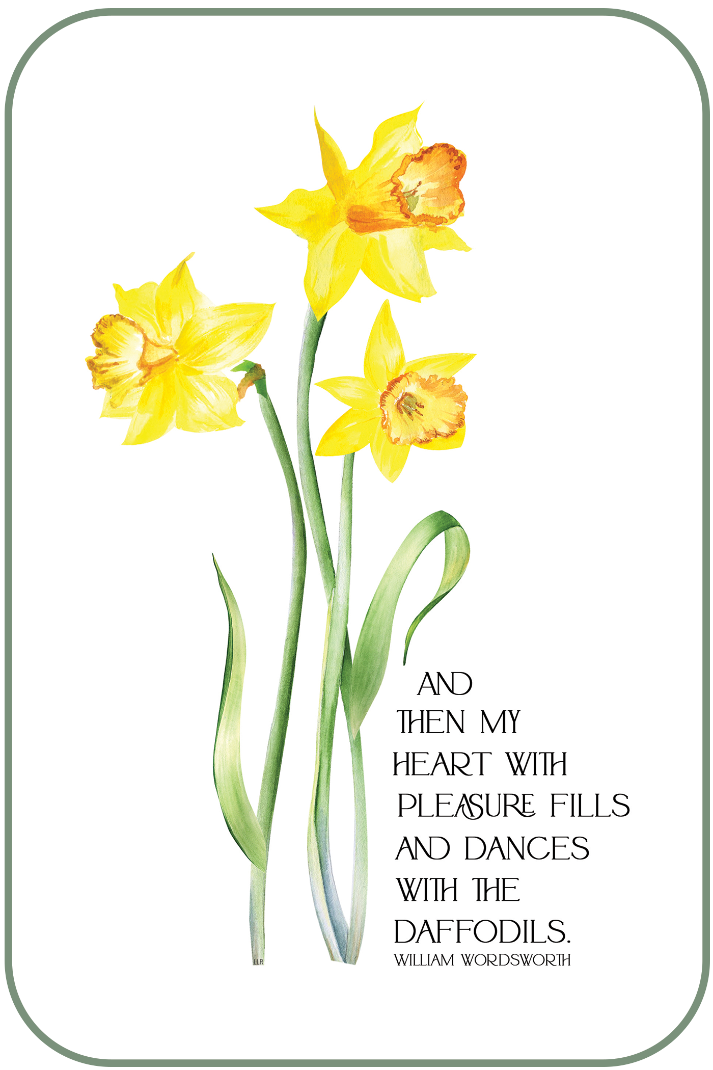 Daffodils Poem Printable