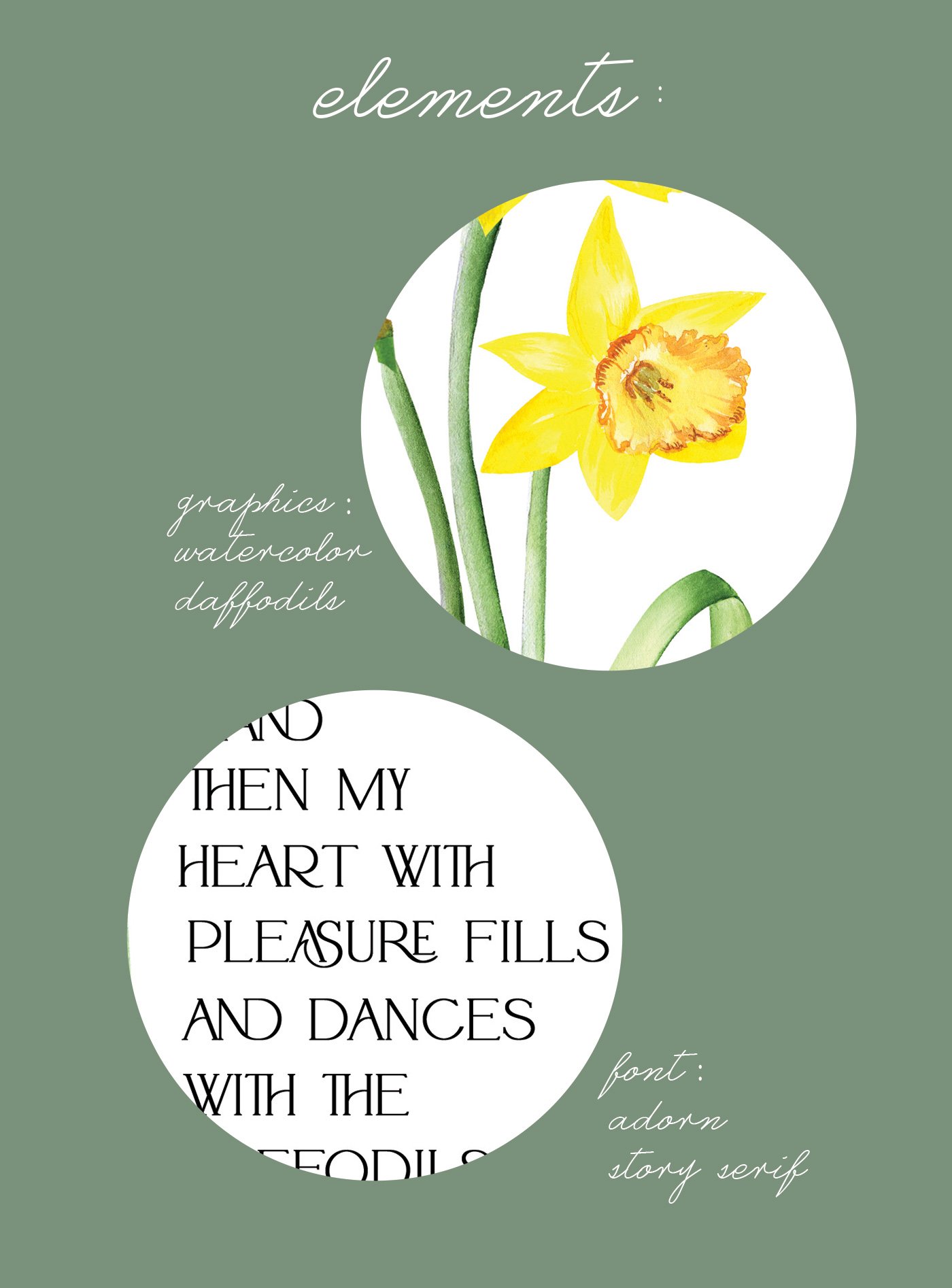 Assets used for spring printable