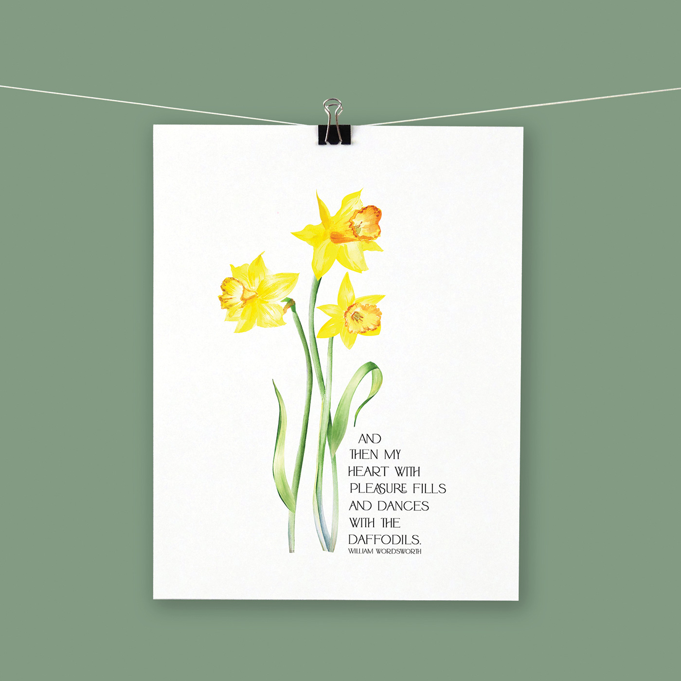 Spring Daffodils Poem Printable