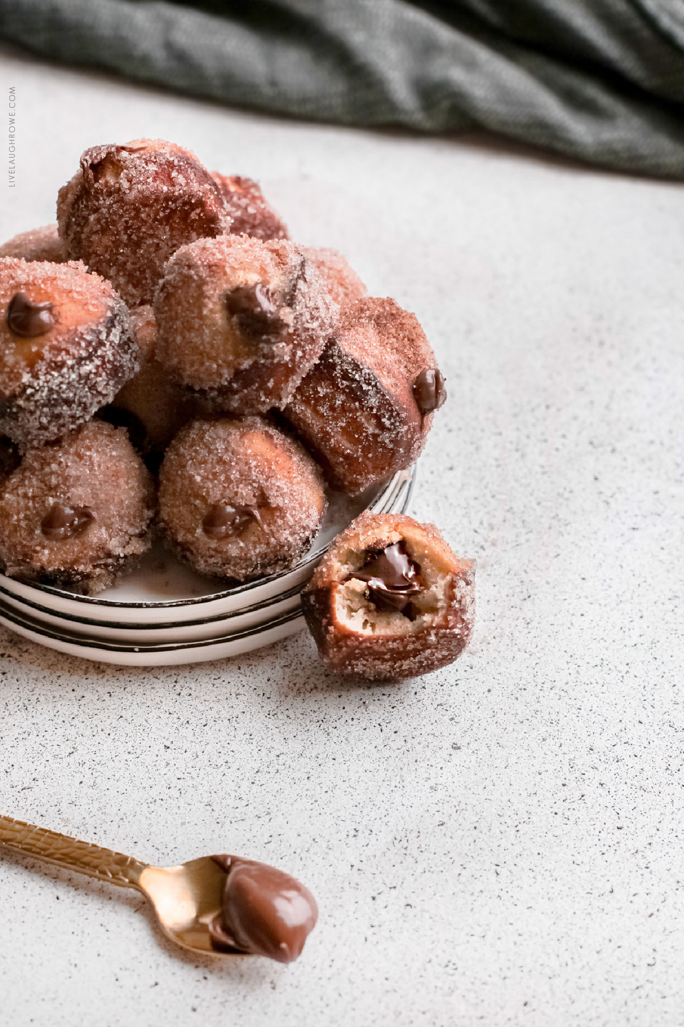 Cinnamon Sugar Donut Holes on a plate