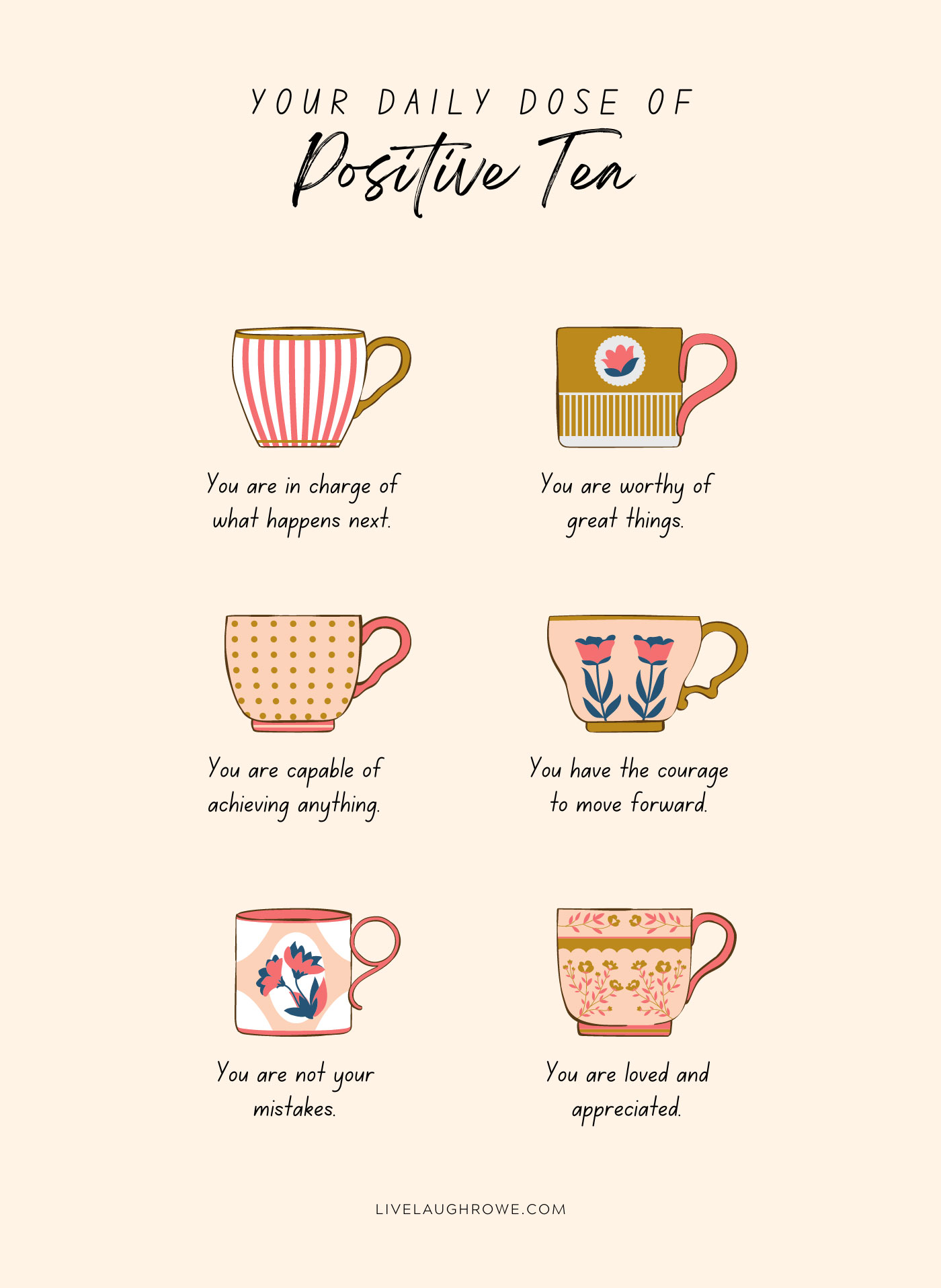Daily Dose of Positive Tea Infographic