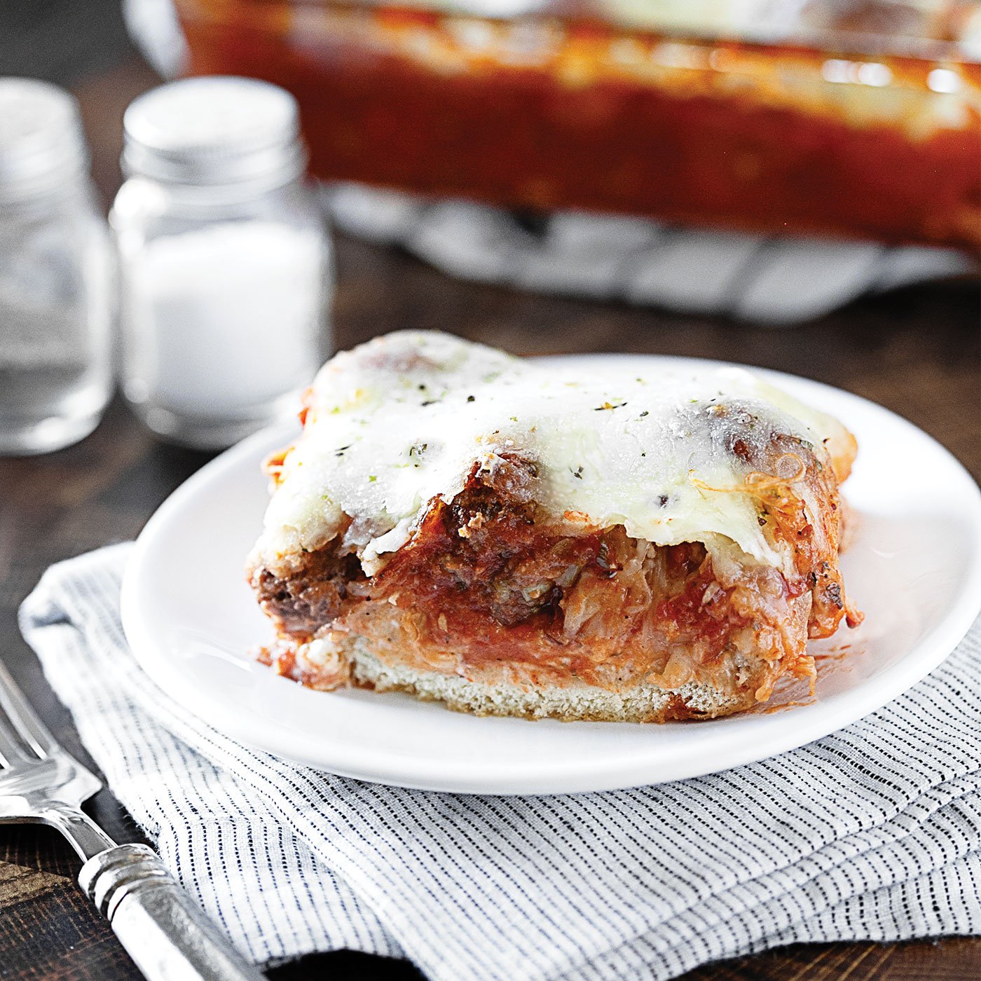 Slice of Meatball Sub Casserole