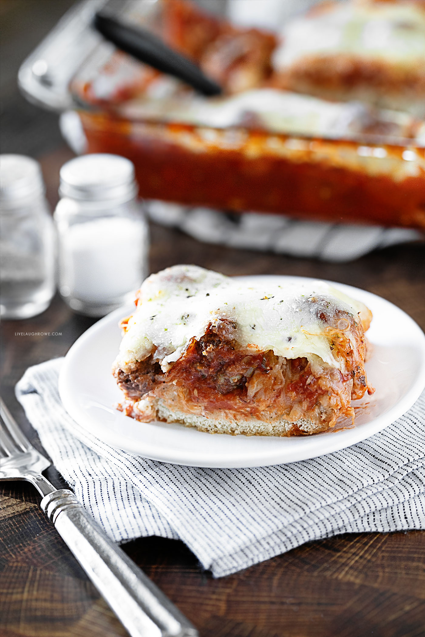 Slice of Meatball Sub Casserole