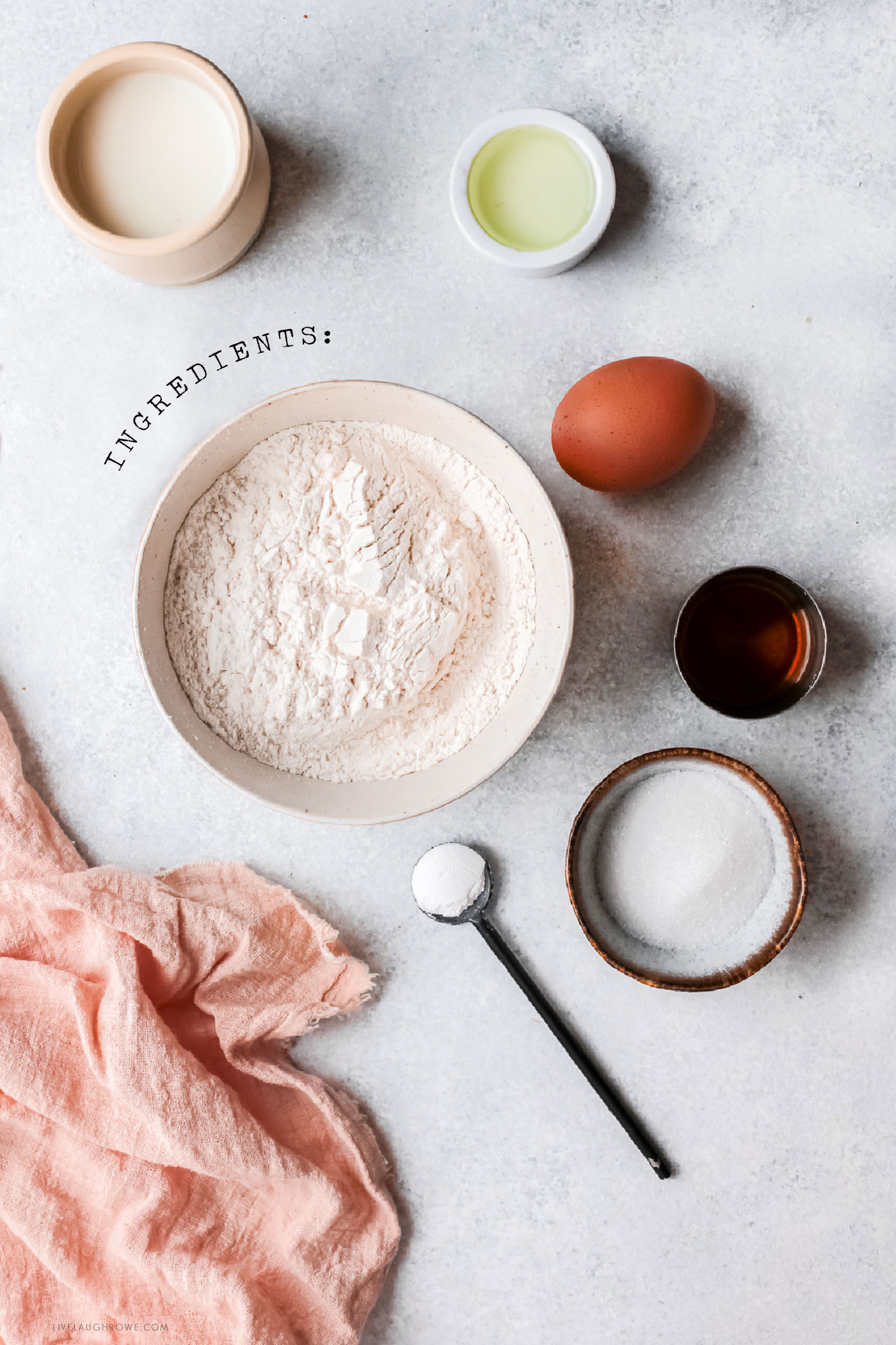 Ingredients for Bakes Donut Holes