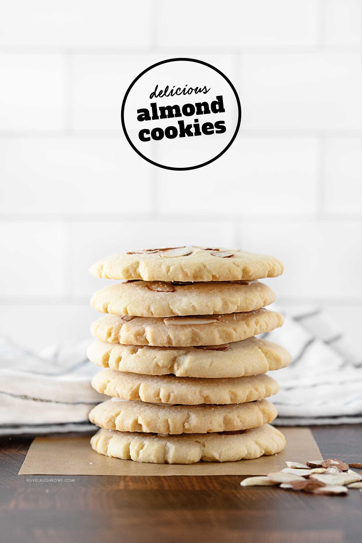 stacked almond cookies