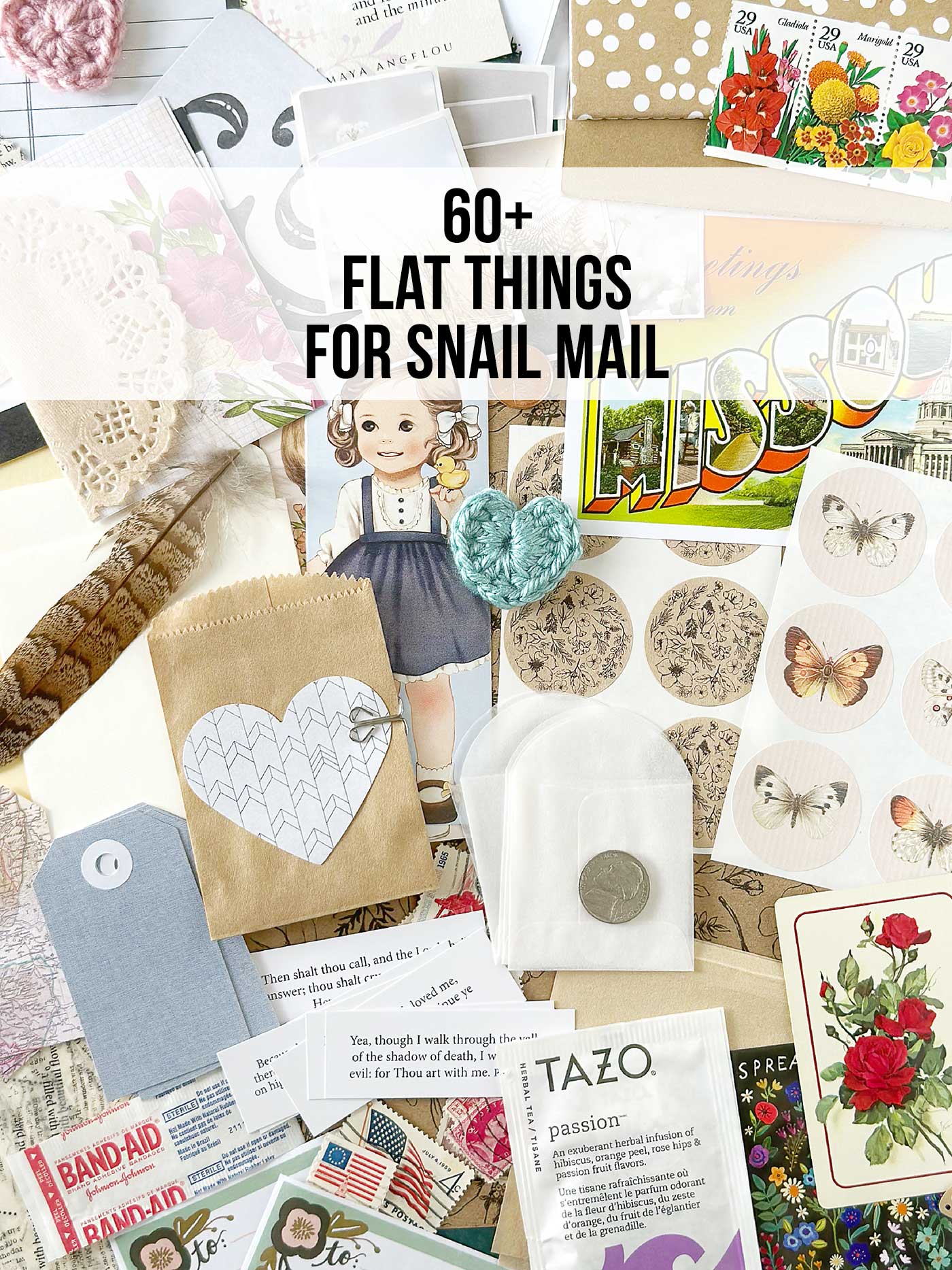 Collage of Flat Things for Snail Mail