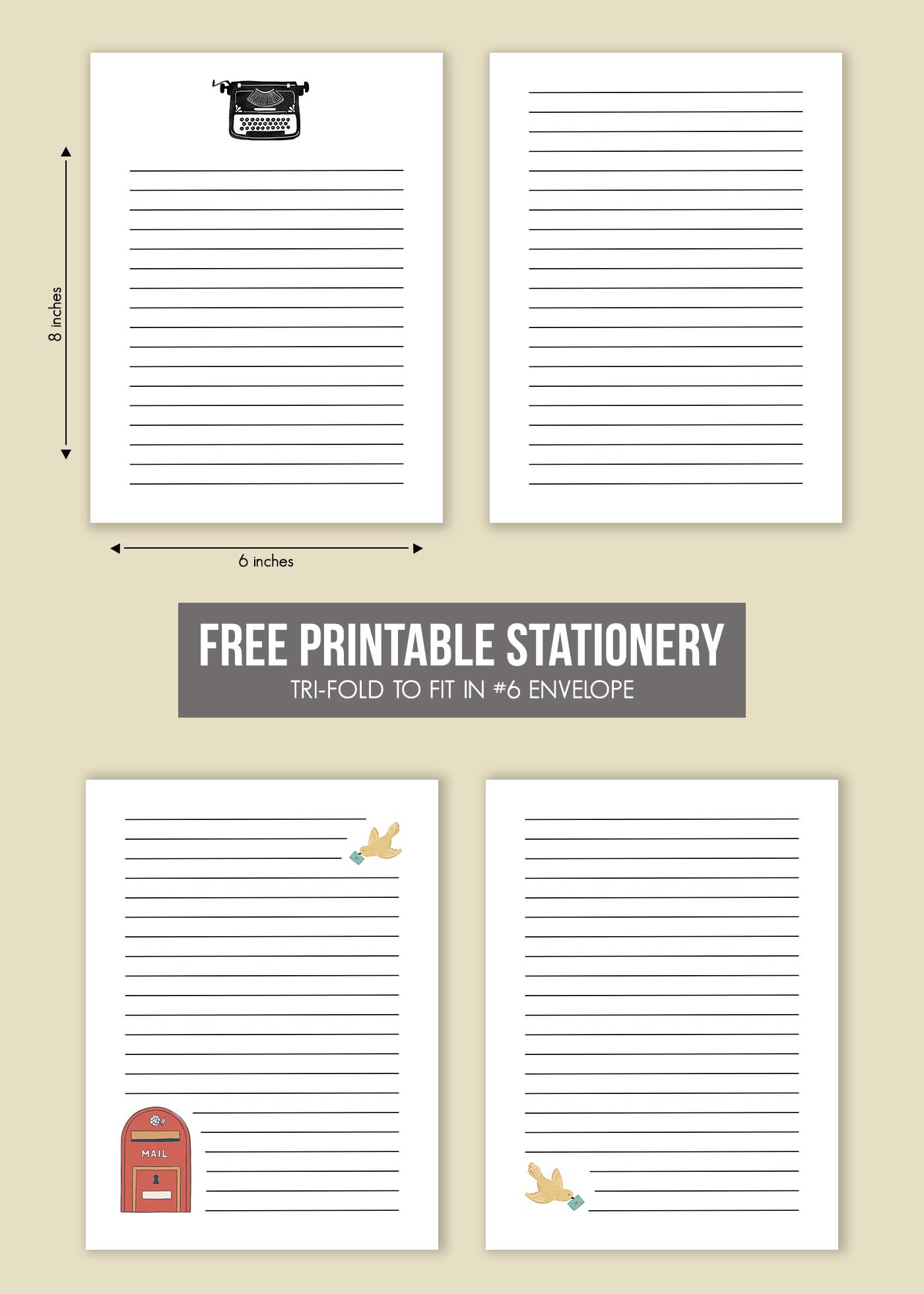 Printable Stationery Sheets