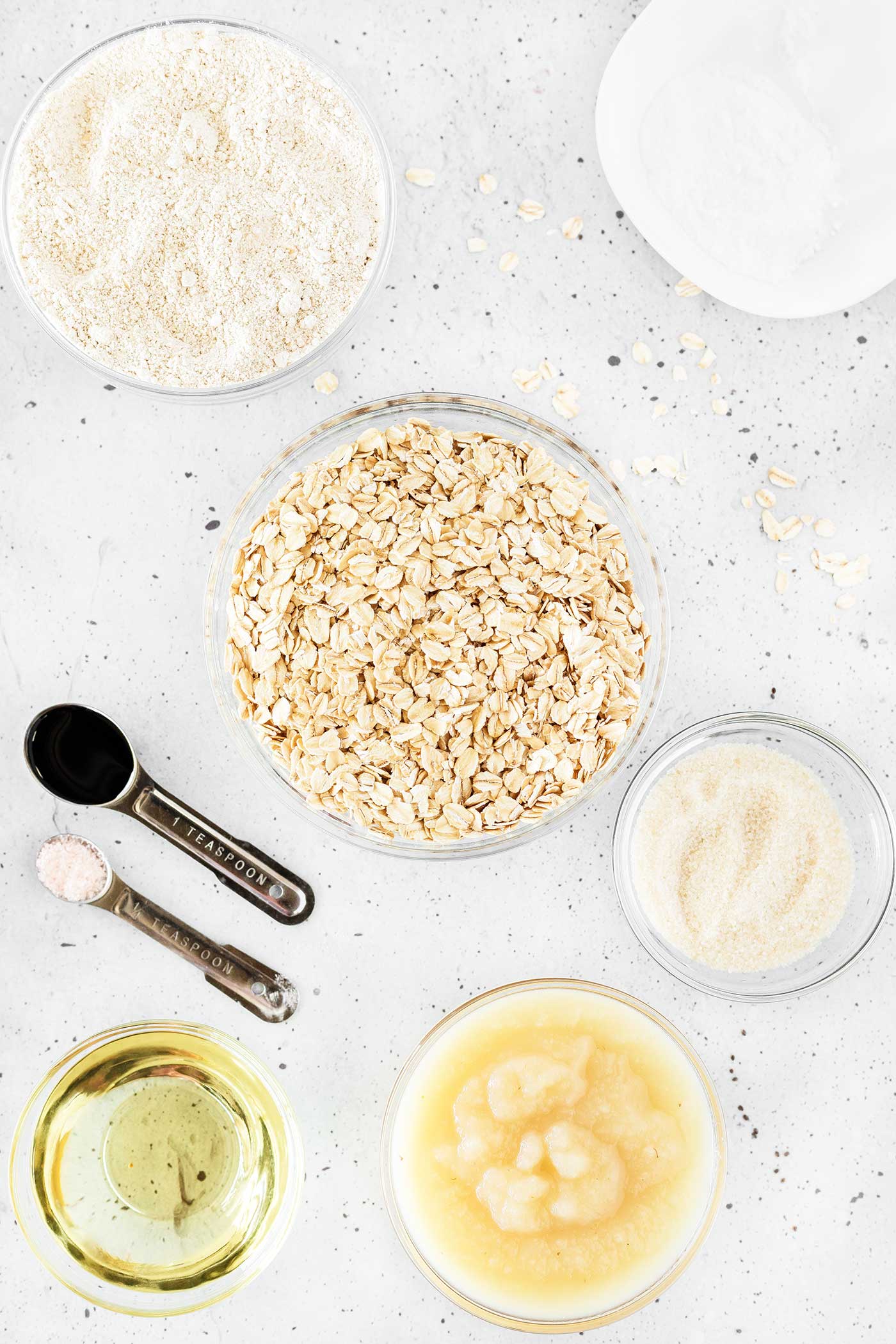 Ingredients for Crust and Crumble on the Homemade Breakfast Bars