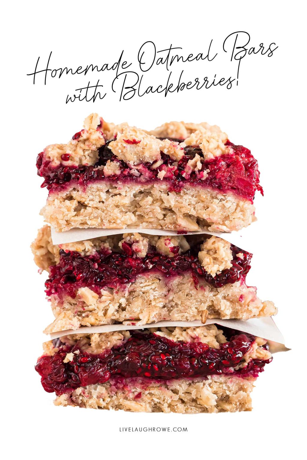 Homemade Oatmeal Bars with Blackberries Live Laugh Rowe