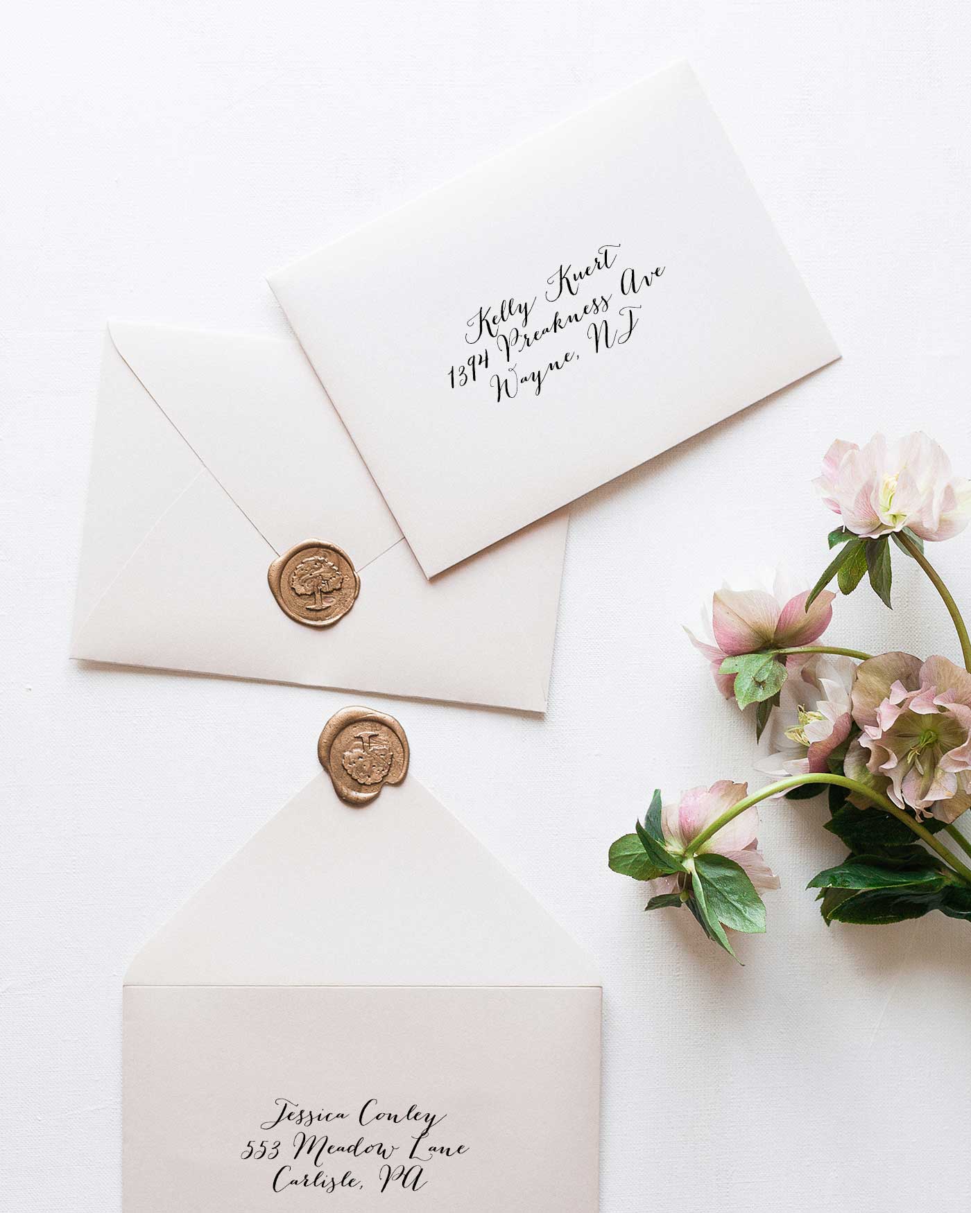 Beautiful envelopes with wax seals