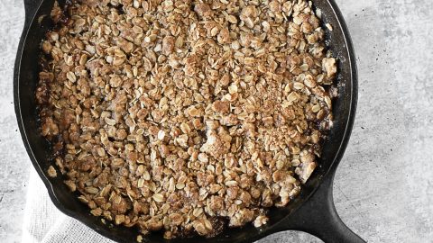 Cast Iron Skillet Apple Crisp • Aimee's Pretty Palate