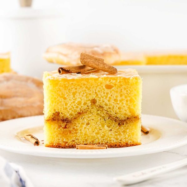 cake with cinnamon stick on it