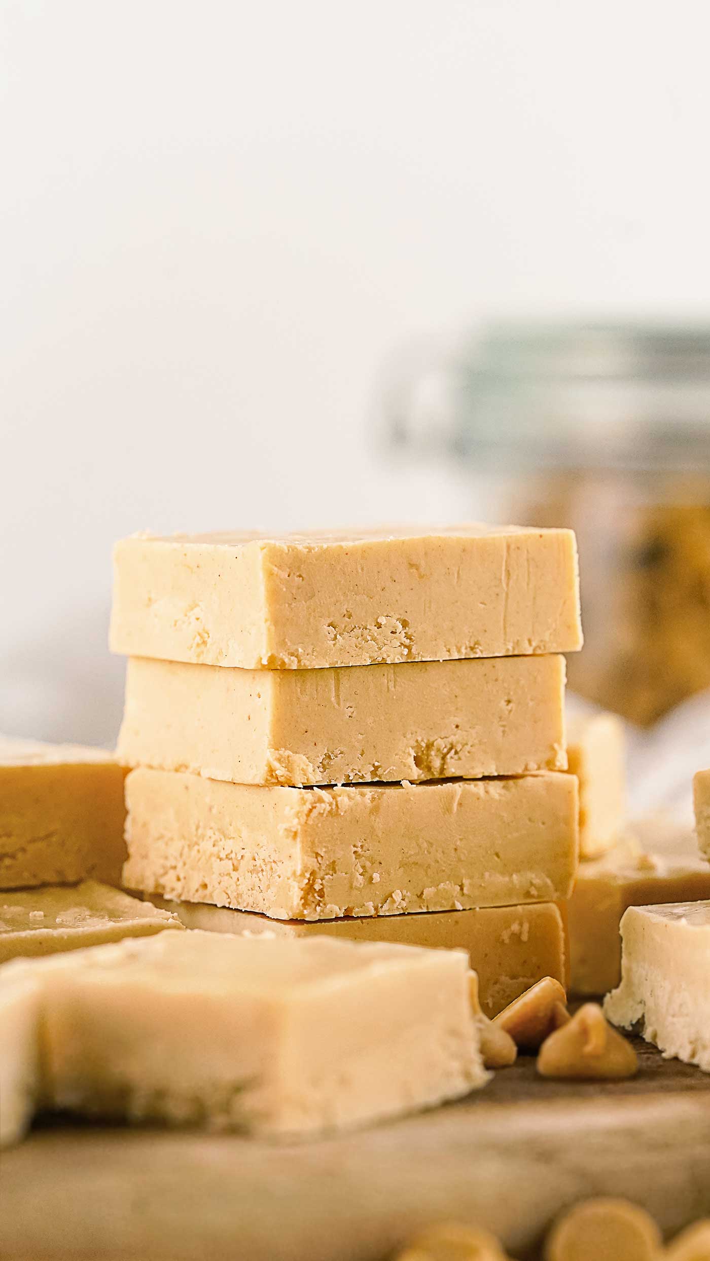 Stacked Easy Peanut Butter Fudge Squares