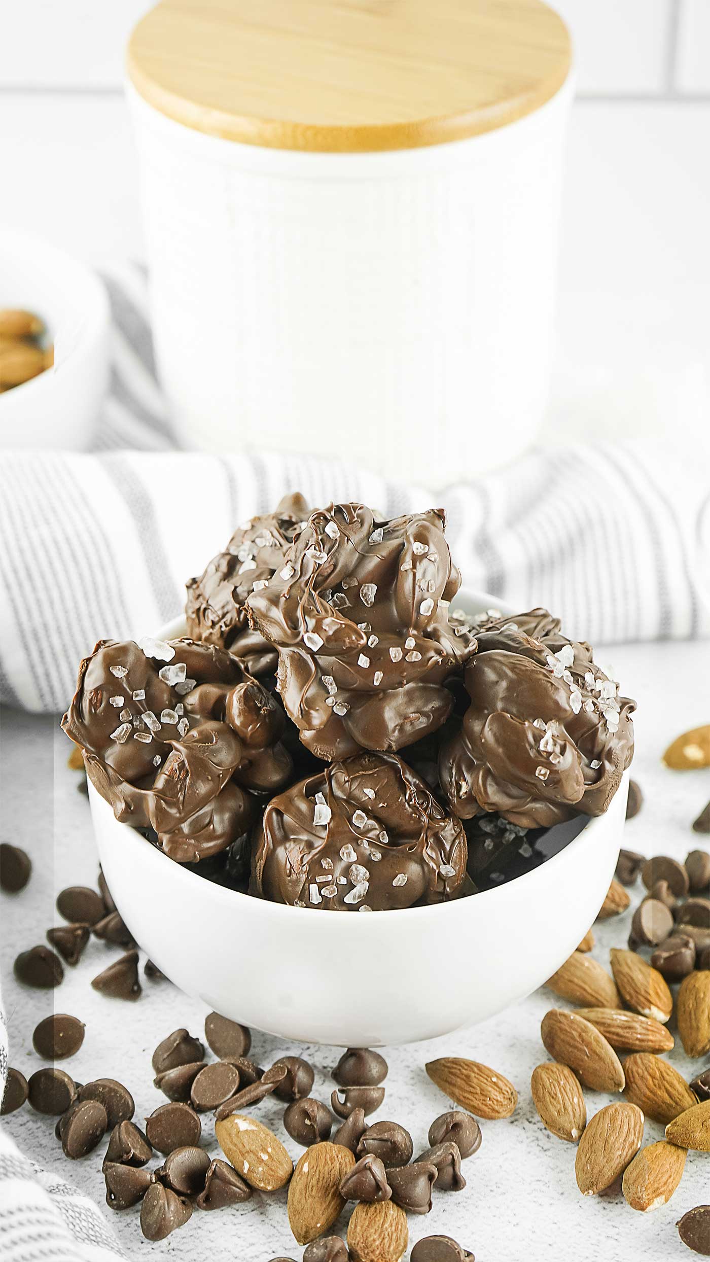 Bowl of Chocolate Covered Clusters