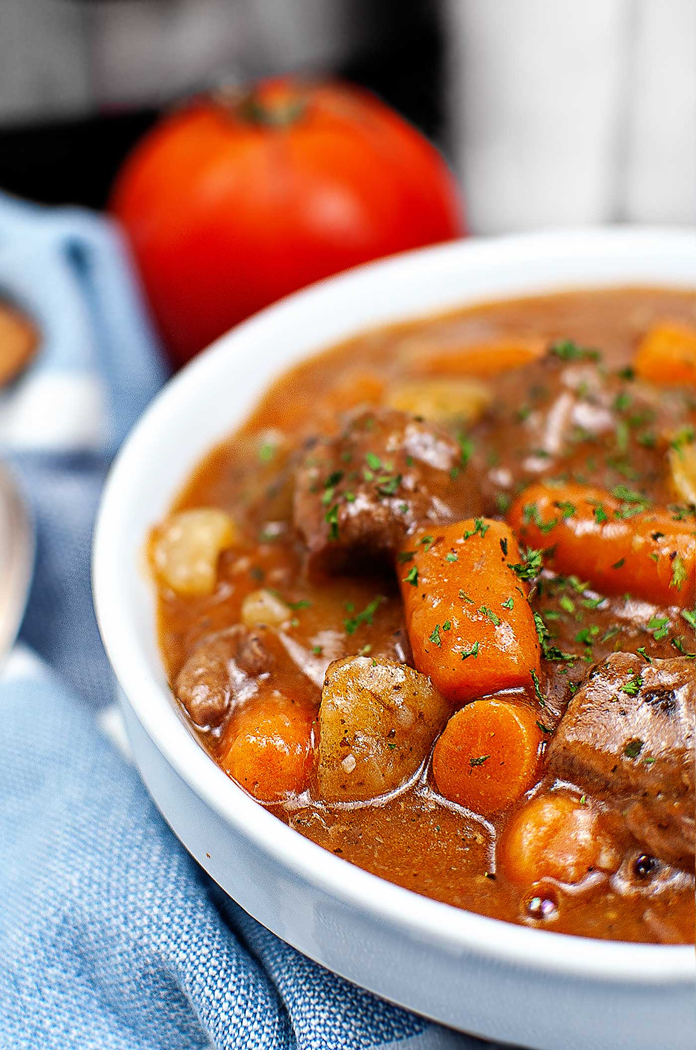 Bowl of Instant Pot Beef Stew