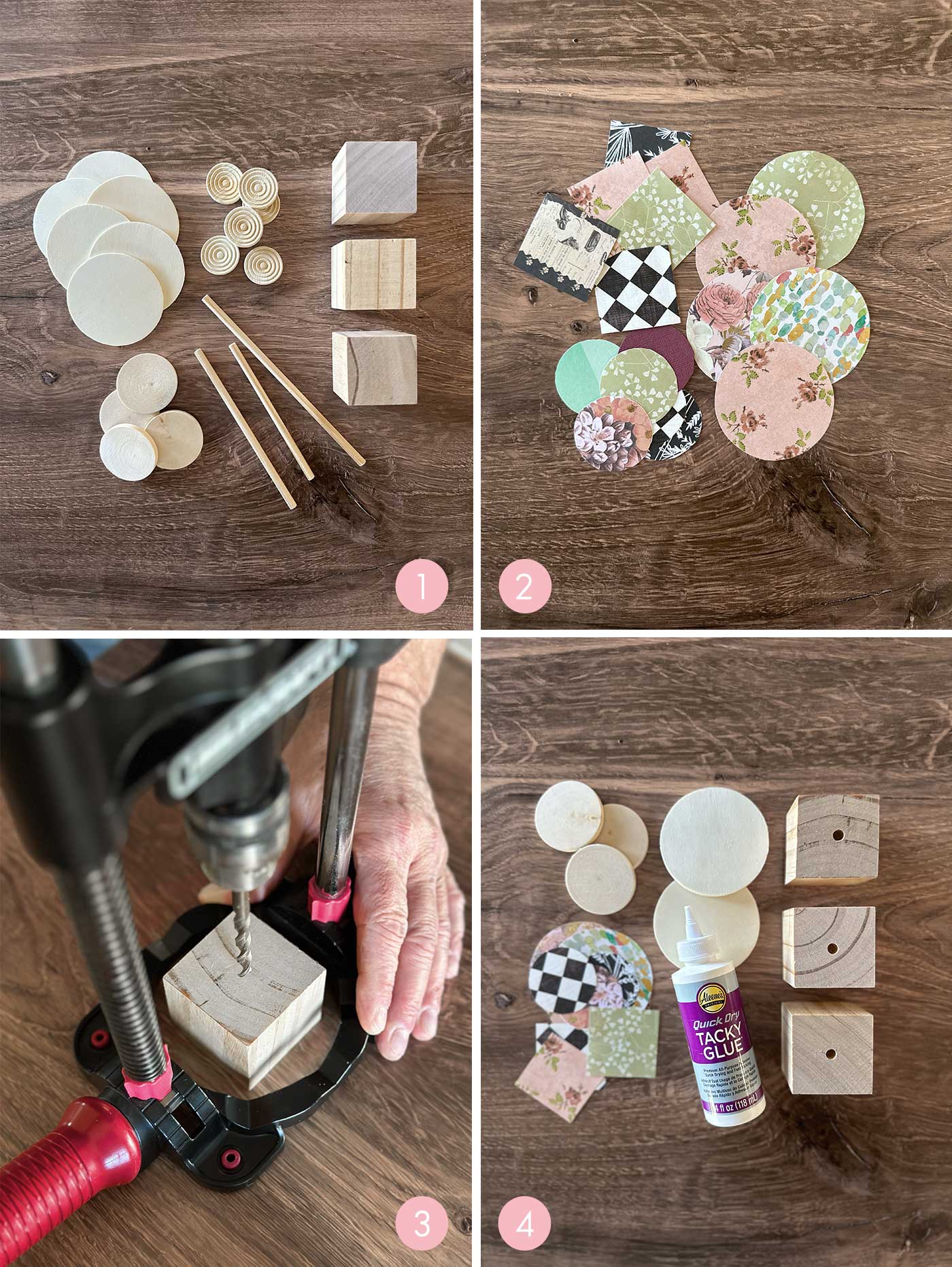 Pictures of how to make wooden flowers