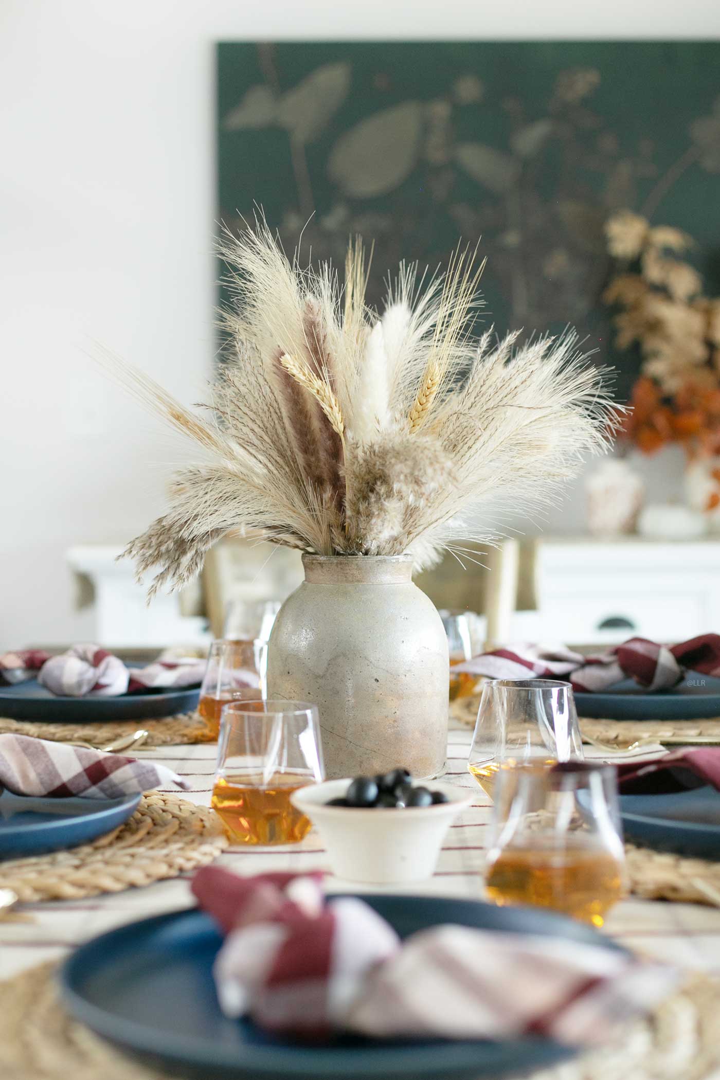 Boho Centerpiece for Autumn Tablescape