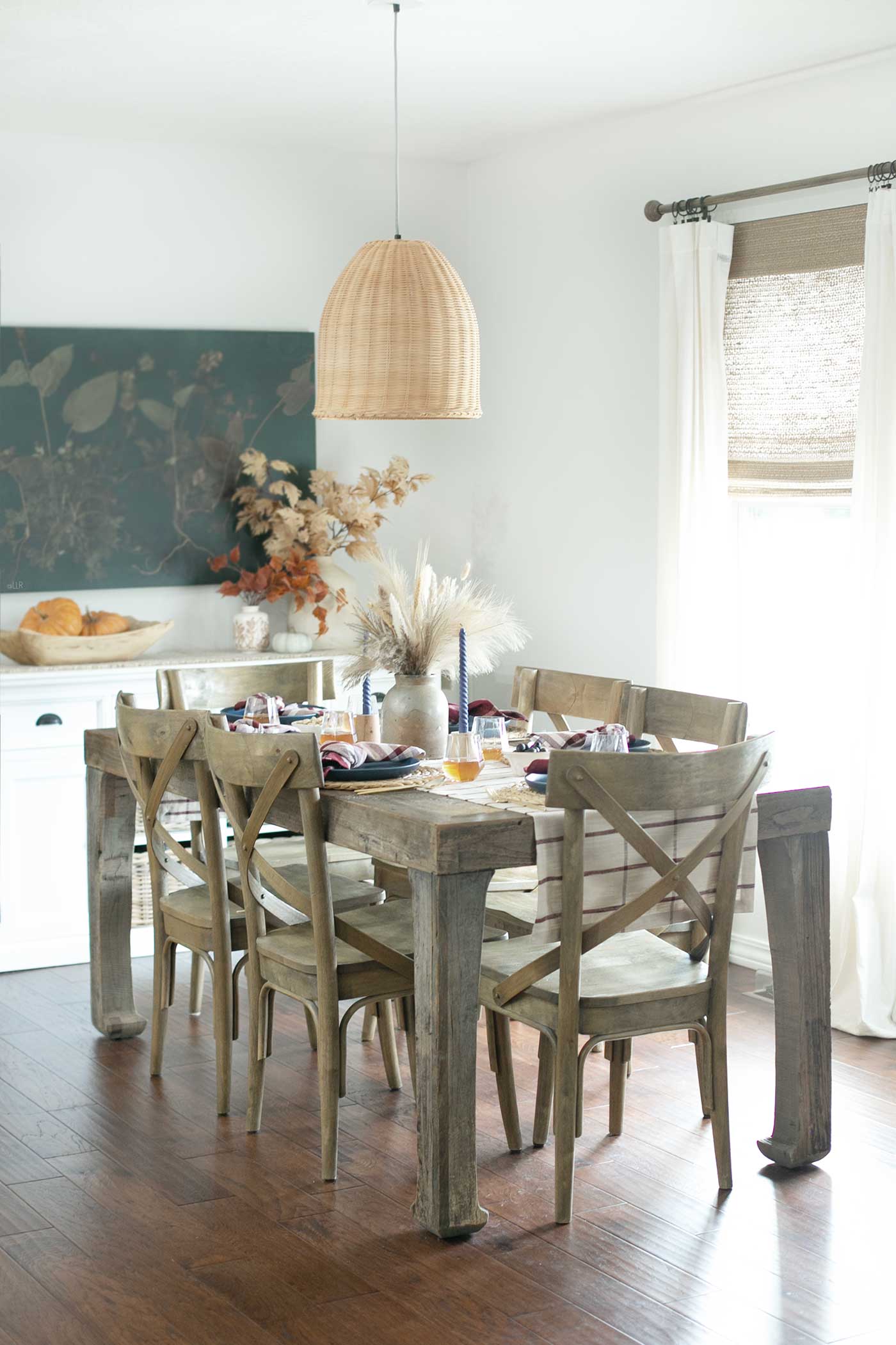 Dining Room Tablescape for Fall