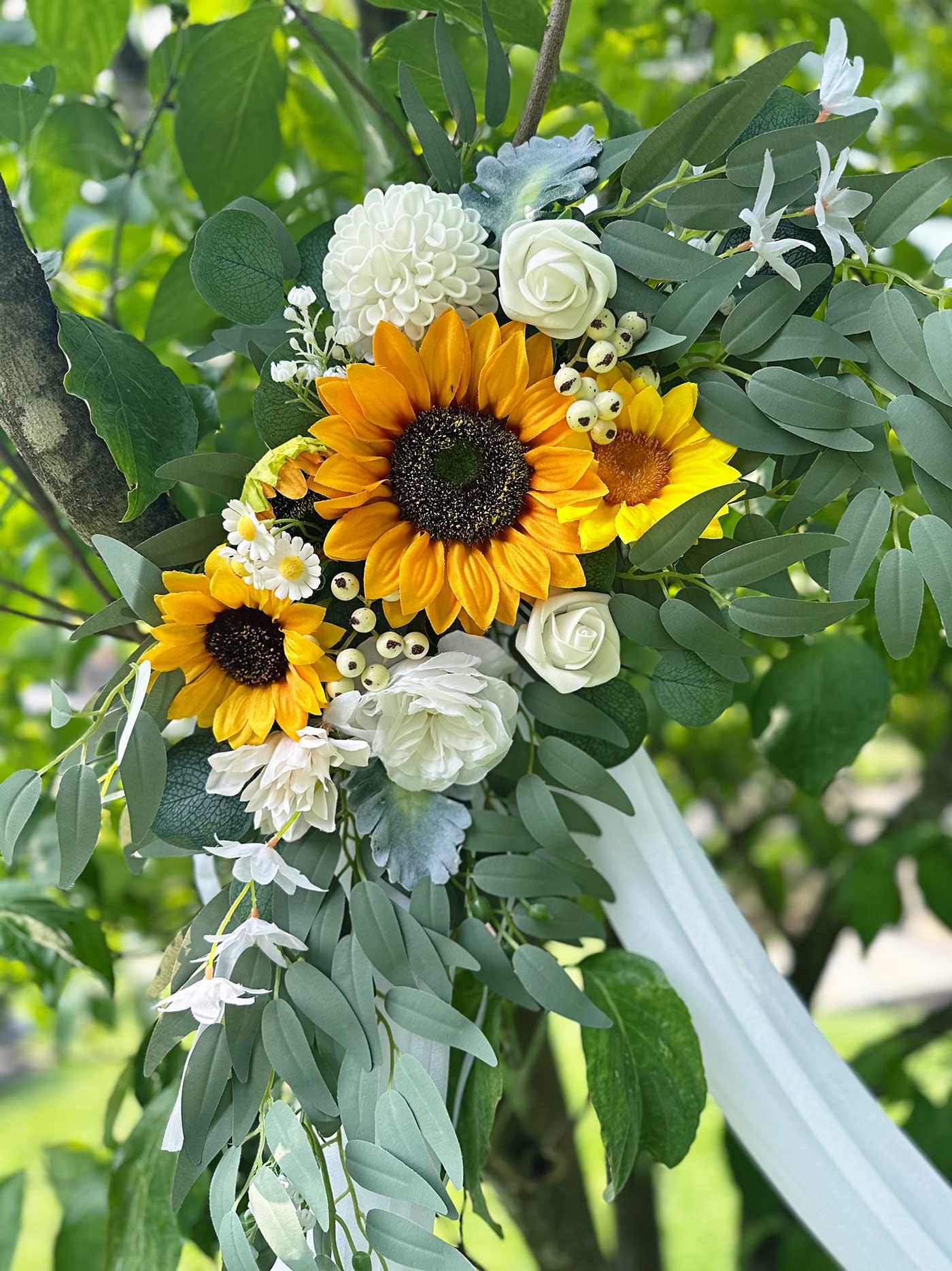 Backyard Wedding Florals
