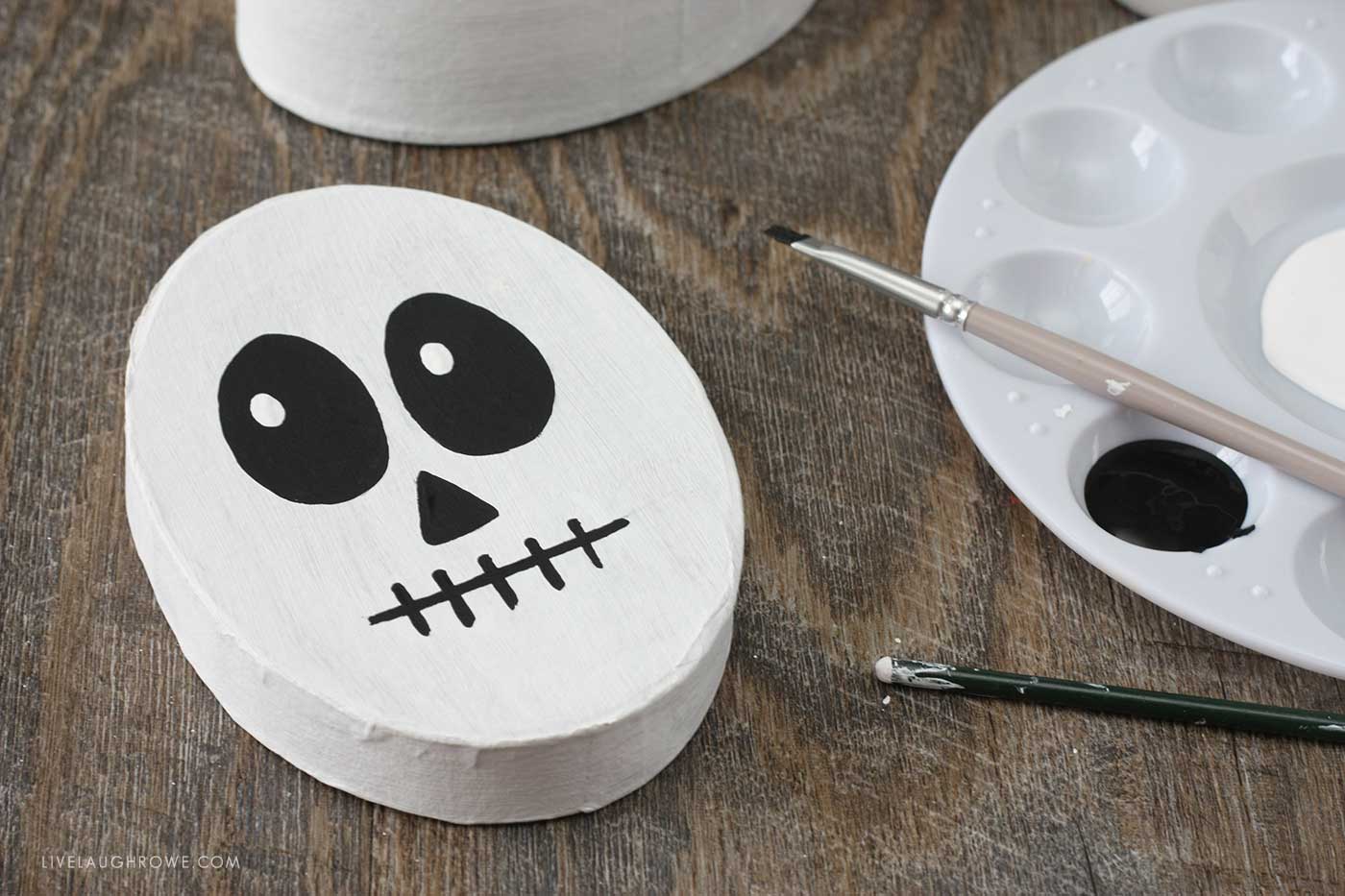 finished skeleton treat box