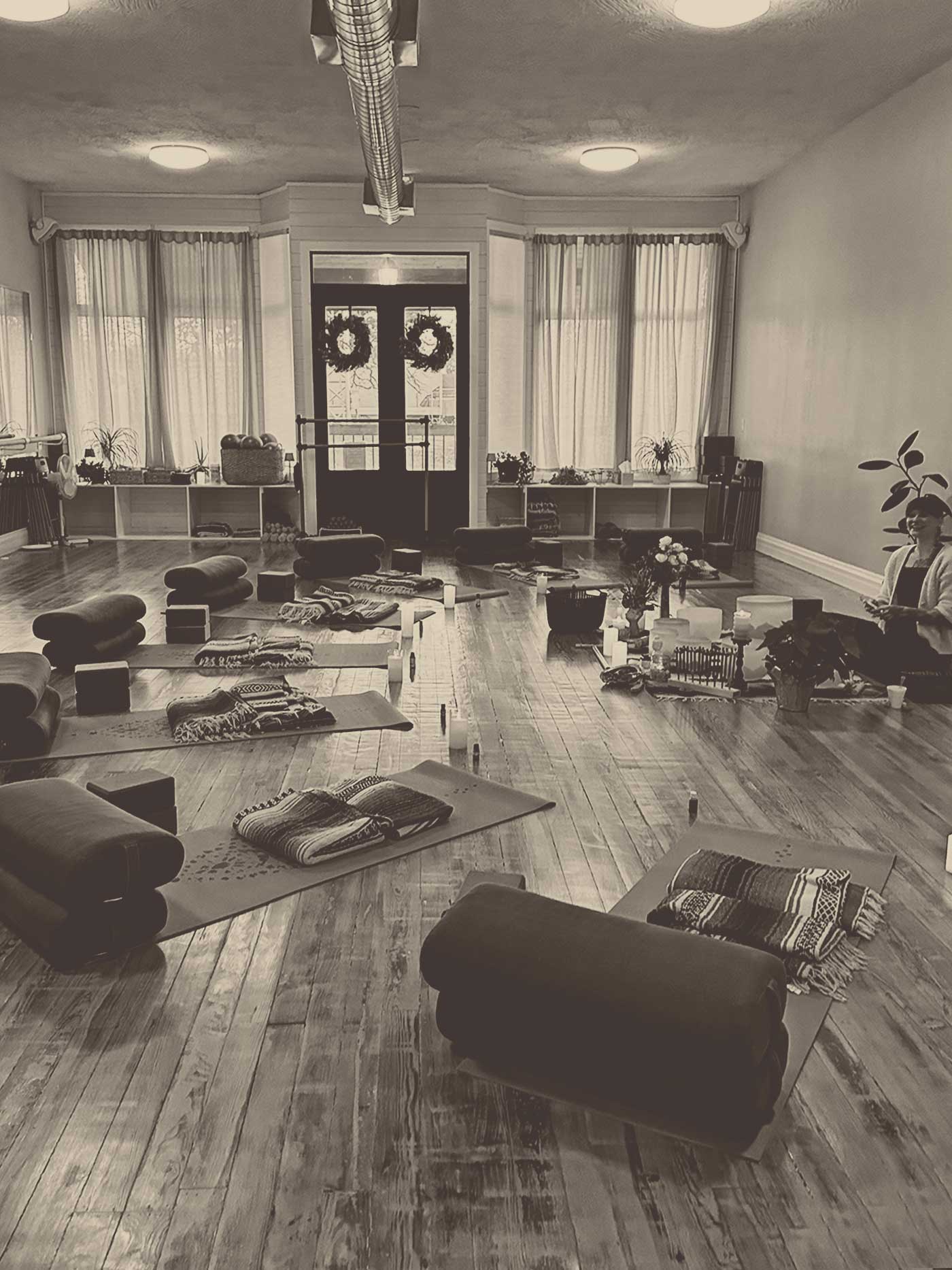 Sound bath studio set up