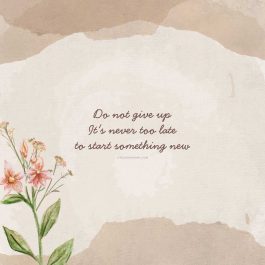 layered graphic with florals and text