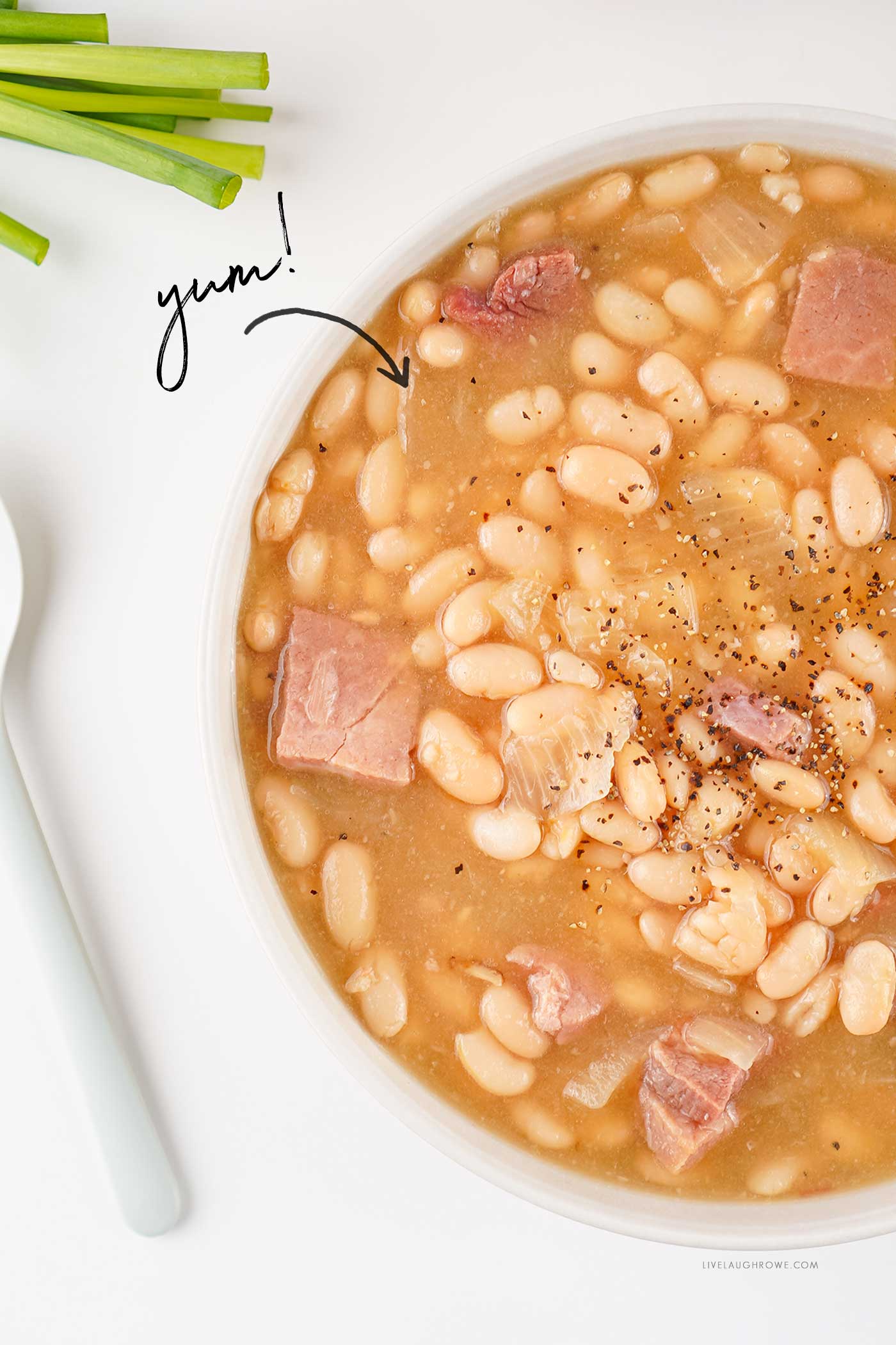 Close-up of hearty winter soup