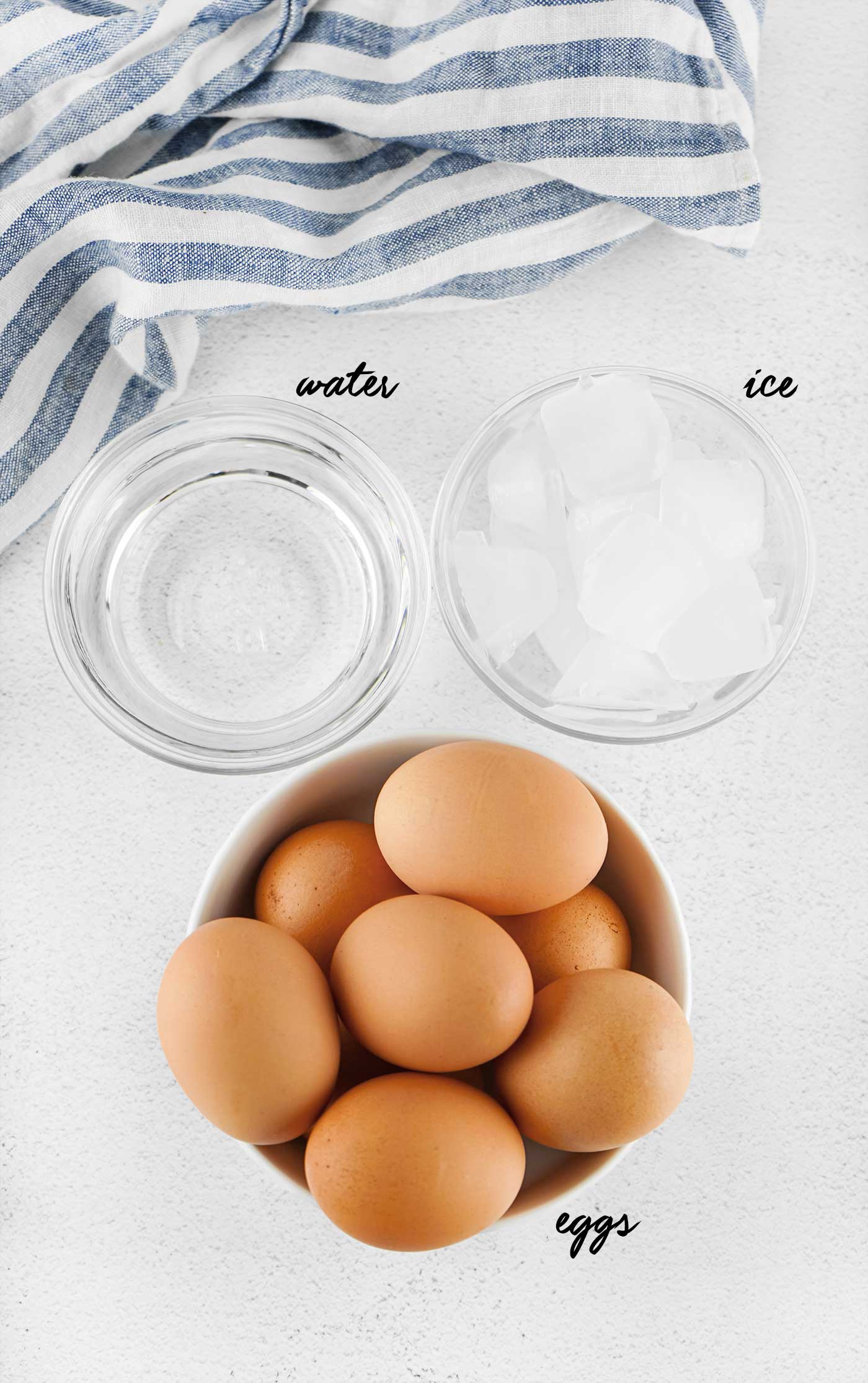 Fresh eggs placed near the Instant Pot with water ready for cooking